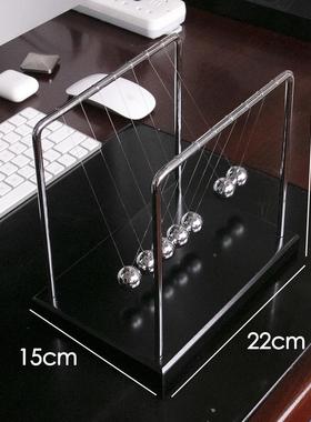 牛顿摆球碰碰单摆波实验摆锤物理重力平衡摆件撞珠惯性摇摆工艺品