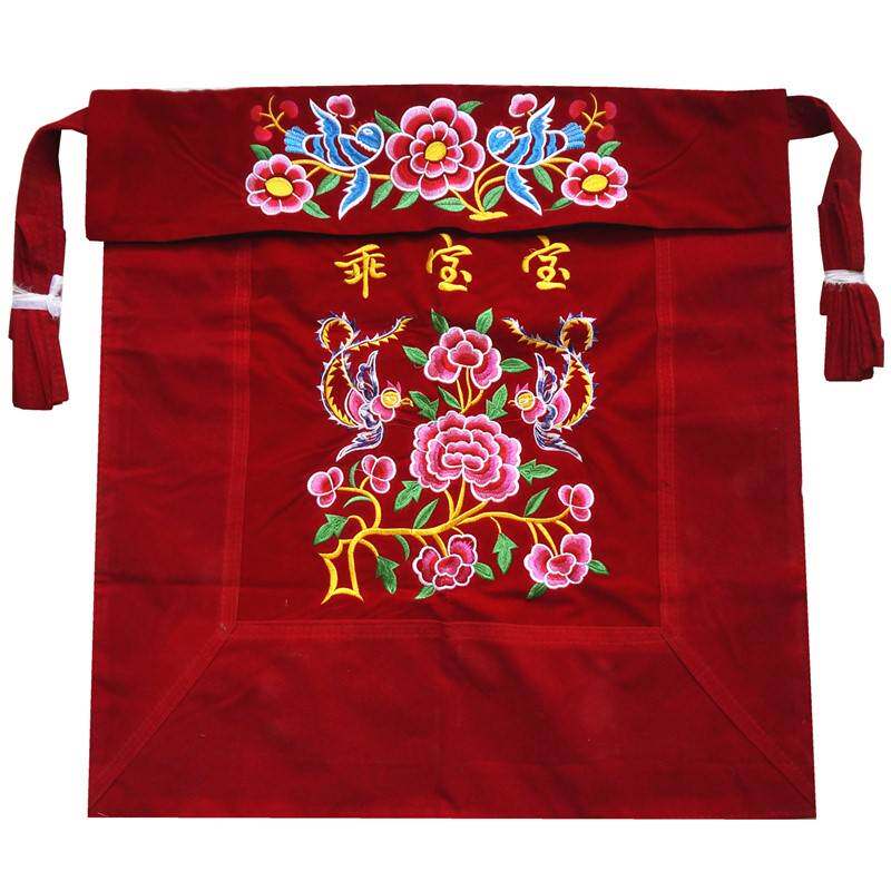 云南老式小孩背巾贵州传统婴儿背带布四川背娃初生宝宝背扇后背式