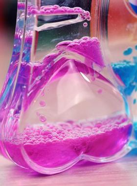 梦幻沙漏水滴液体流沙时间计时器创意礼物儿童油彩色可爱海洋油漏