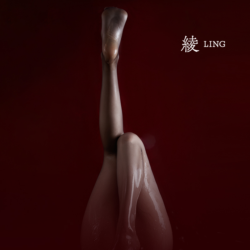 绫-黑标「云缎™·纤」648针轻盈通透性感网纱高腰边女丝袜连裤袜