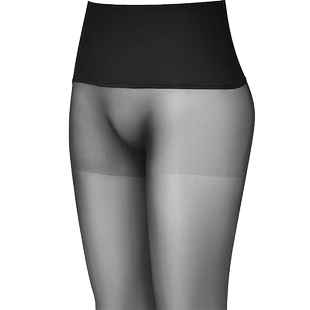 绫-「凝脂™ 」15D无缝中腰微压高弹微透肉黑丝丝袜连裤袜春