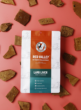 RedBones红骨冻干羊肝猫犬宠物全阶段通用狗狗零食训练奖励100g