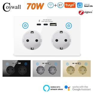 147欧规PD 70W快充智能插座Matter ZigBee SCHUKO欧标德式Type-C