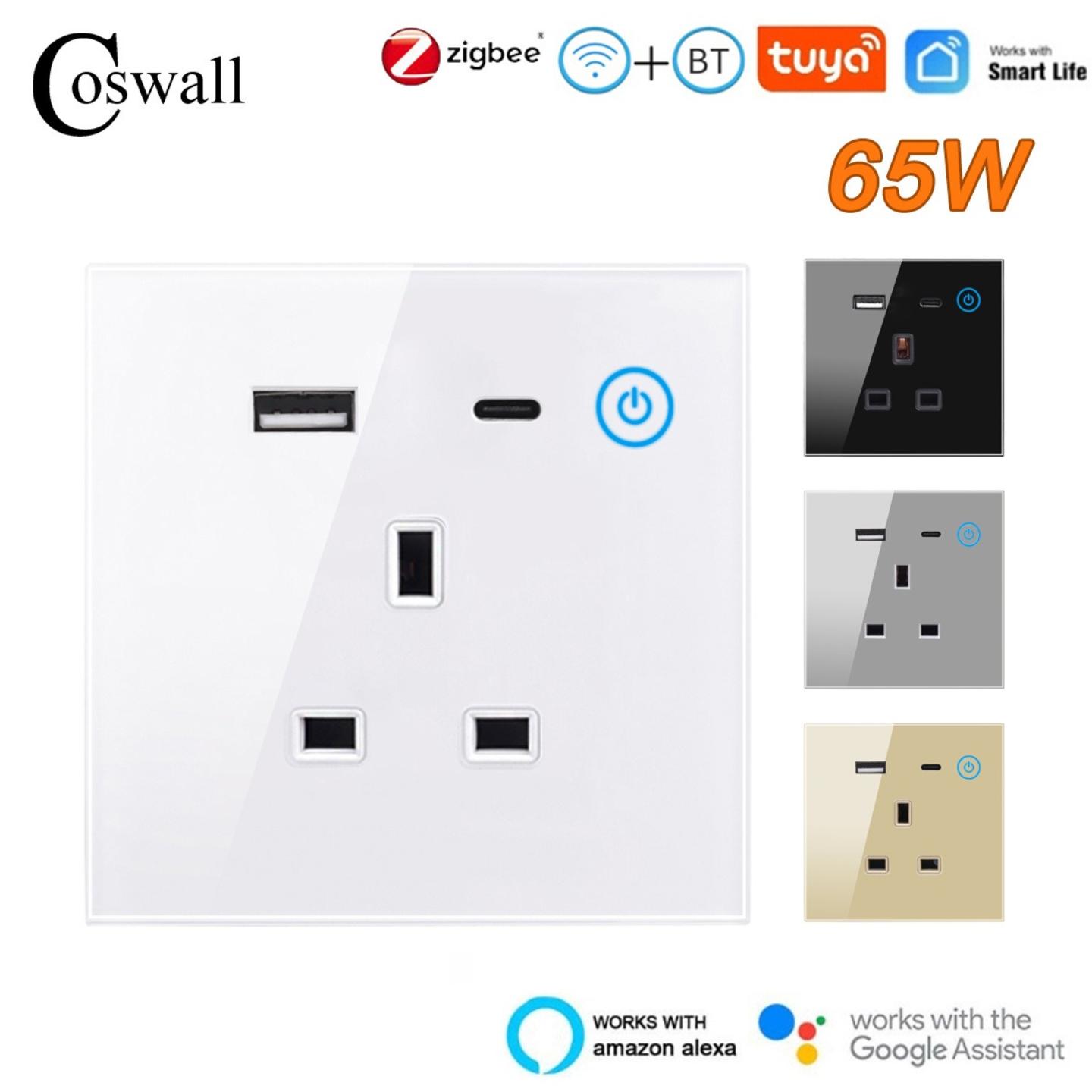 13A英规65W Type-C USB墙壁插座WiFi Zigbee Tuya EWelink Homeki