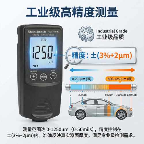 CM8801FN 智能手持式数字涂层测厚仪 膜厚仪 汽车涂层测厚仪