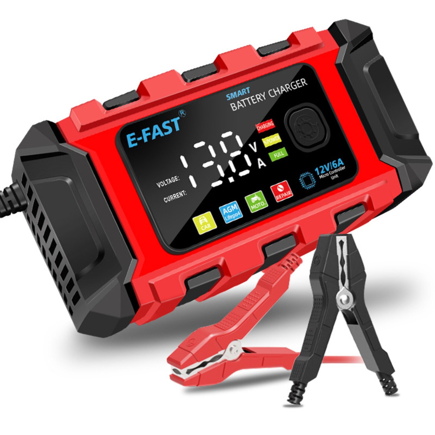 E-FAST铅酸铁锂电池充电器12V