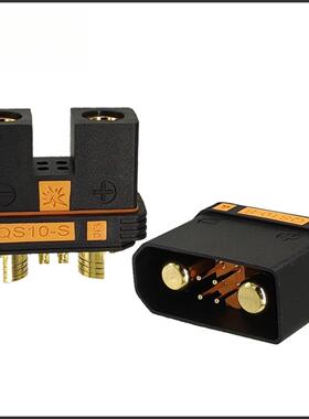 QS10-S-F母头锂电池连接器 180A大电流防打火2+4针植保无人机插头