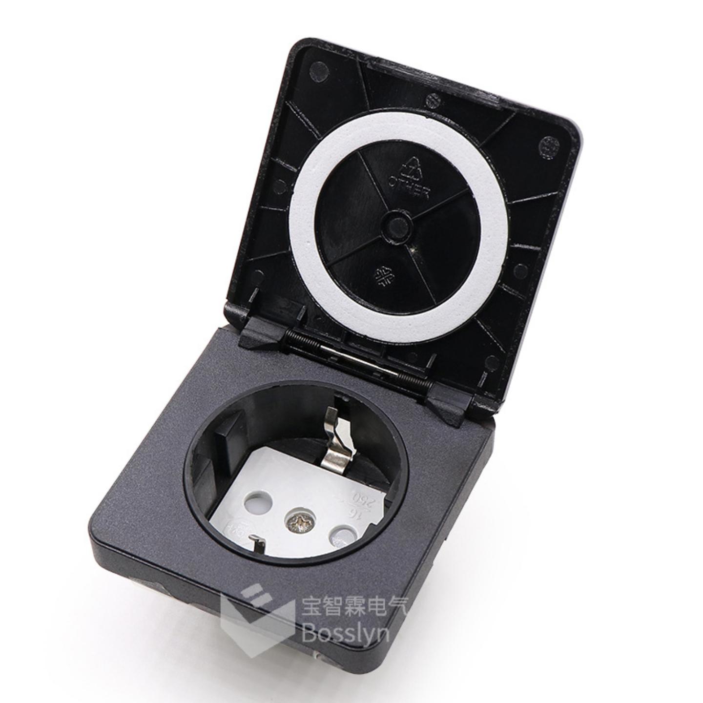 宝智霖供应SCHUKO德式防水插座 欧式两孔工业防尘防爆接线插座16A