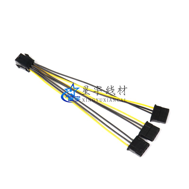 延长线供电显卡母头6pin转大4d