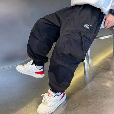 男童工装裤中大童春秋2025新款