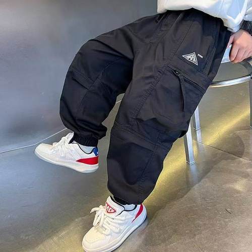 男童工装裤中大童春秋2025新款