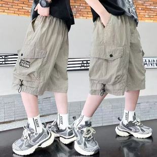 涼爽夏季 短褲 寬松男童工裝 寬松休閑五分褲 兒童中大童爆款 薄款 新款