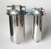 304不锈钢PP棉净水器大口径前置反冲洗工业商用水管前端过滤10寸