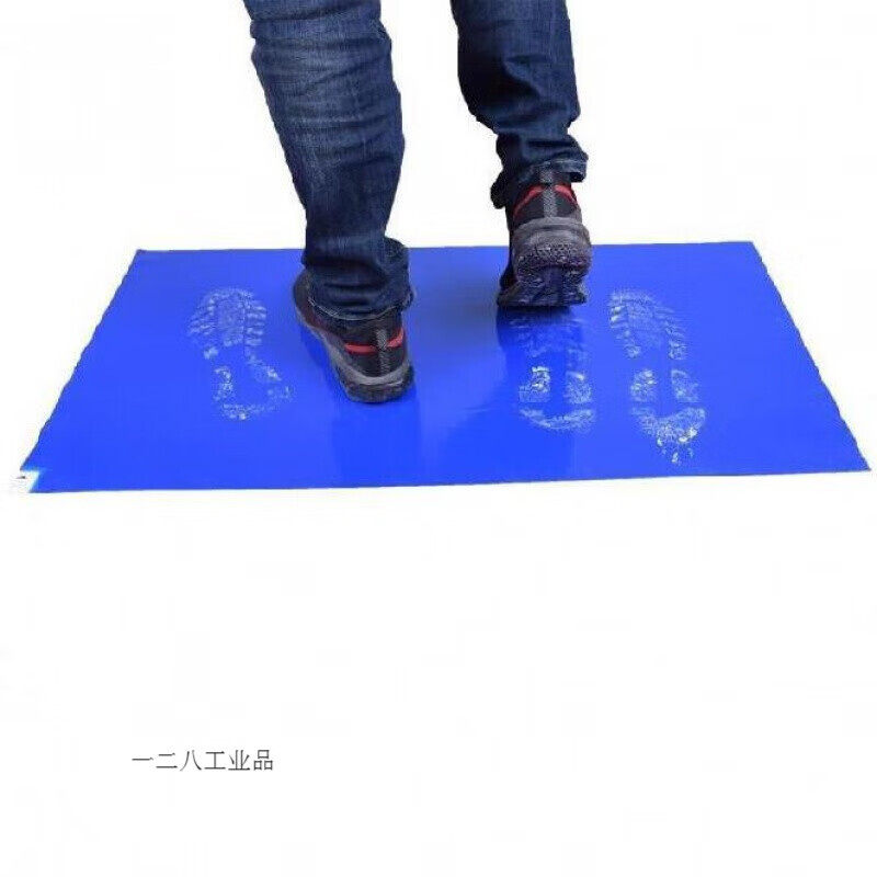 电除粘粘粘尘地垫电子灰尘工业无尘车间地胶地贴去尘粘纸白色60*9