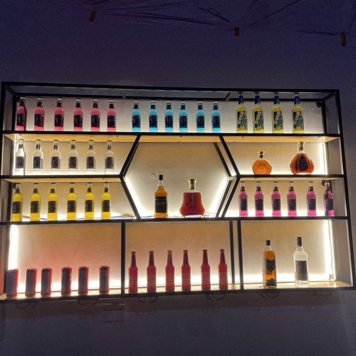 酒柜酒架壁挂置物架餐厅红酒架子酒吧创意挂式铁艺展示架