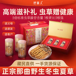 挖草人正宗西藏那曲冬虫夏草礼盒官方旗舰店20克头期正品野生虫草