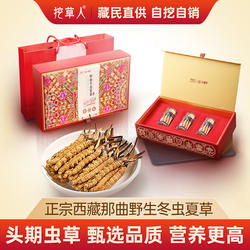 挖草人正宗西藏那曲冬虫夏草野生官方旗舰店正品头期虫草礼盒干货