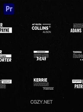 现代动感字幕文字动画AE/PR模板 Dynamic Lower Third Titles