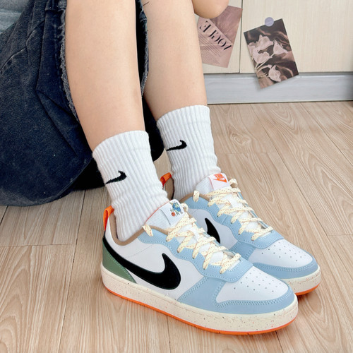 Nike耐克Court白蓝冰淇淋低帮板鞋休闲运动学生小白鞋通勤DX6052