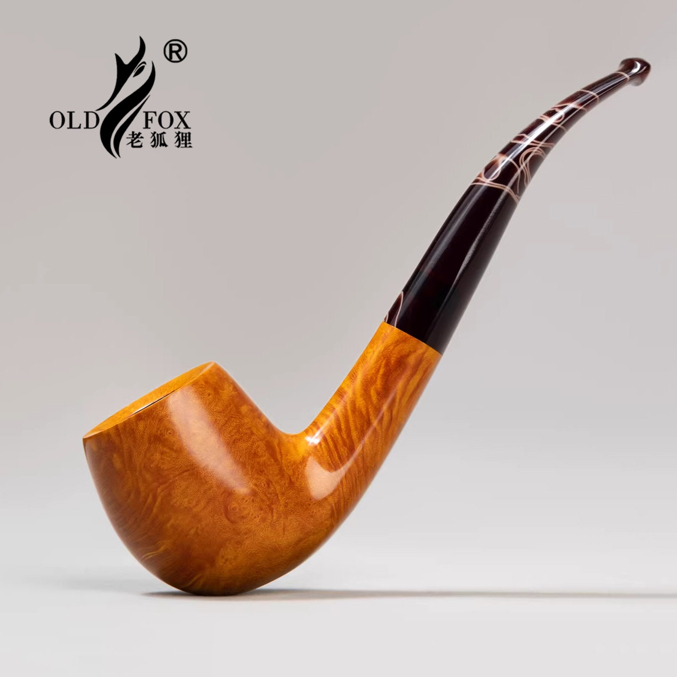 石楠木手工平插9mm过滤烟斗