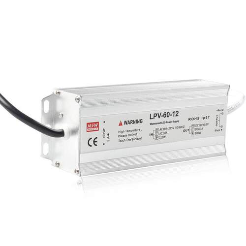 明伟LPV-60W-12V防雨明伟防水开关电源led驱动60W12V5A