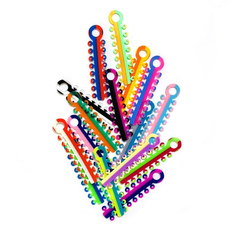 双色结扎圈牙齿矫正橡皮圈