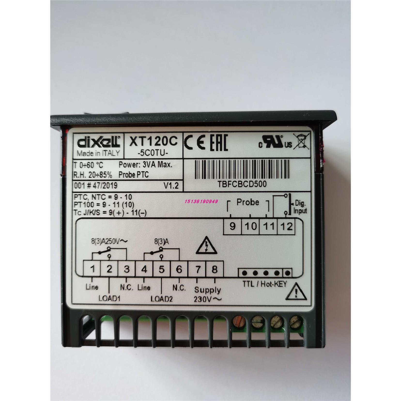 DIXELL小精灵温控器XT120C-5C0TU/1C0TU 控制器XT110C-5C1TU