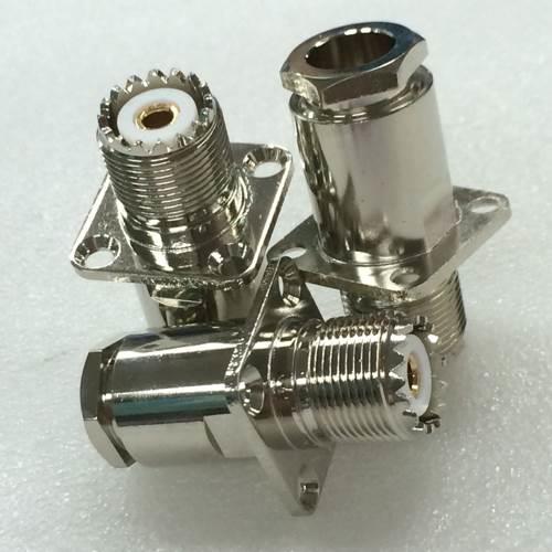 UHF-KF-3 -5 -7 装接五件套 SL16 UHF M母四孔方板固定射频馈线头