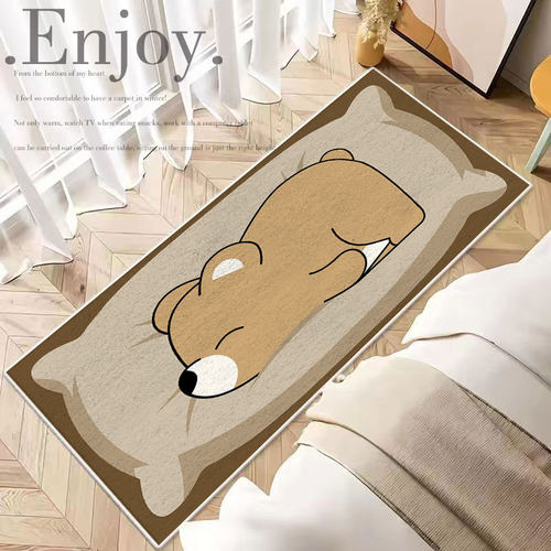 卧室地毯床边毯女生房间ins风可大面积家用客厅垫彷羊绒毛毯加密