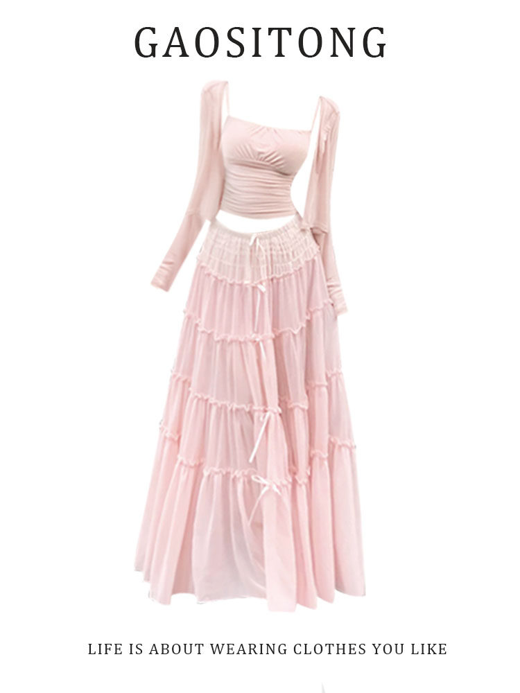 3-Piece Skirt Set with Sun-Protective Cardigan - Buy from Taobao, China | Shopme Agent