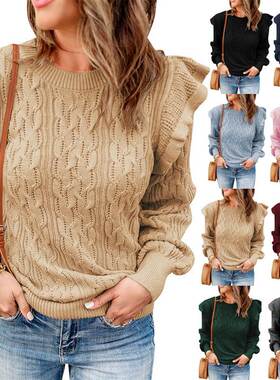 autumn winter women sweater fashion ladies knitted blouse