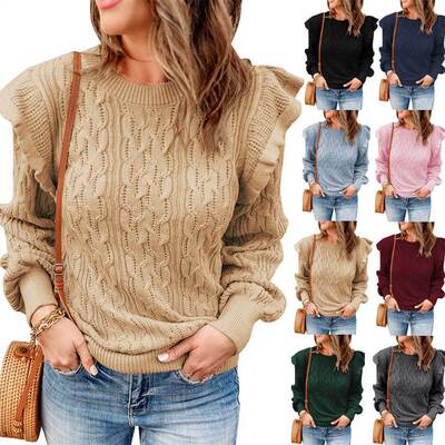 autumn winter women sweater fashion ladies knitted blouse