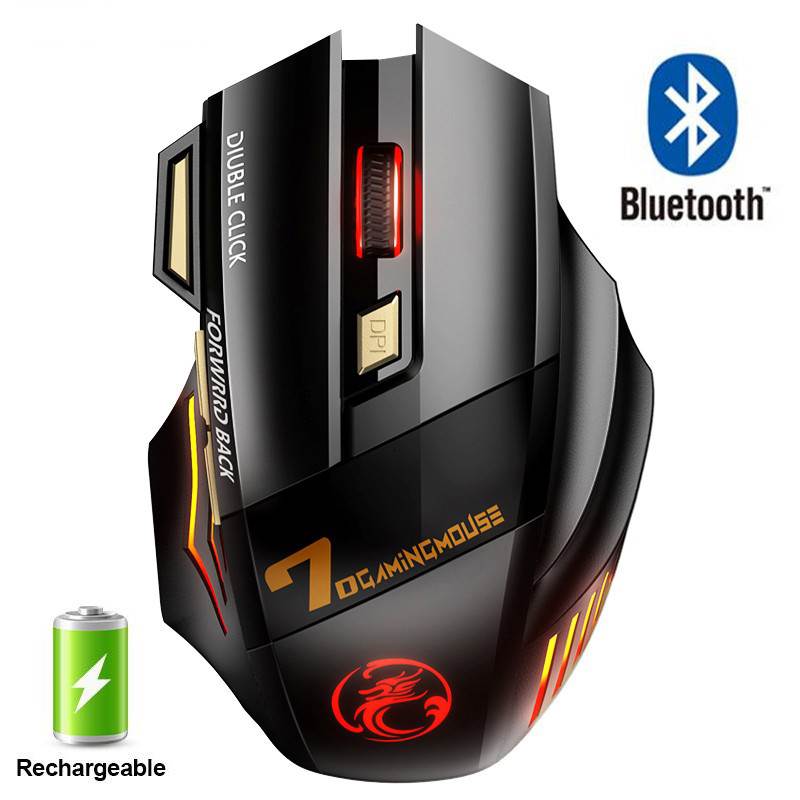 Rechargeable Wireless Mouse Bluetooth Gamer Gaming Mouse Com