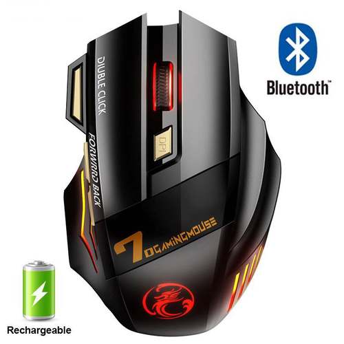Rechargeable Wireless Mouse Bluetooth Gamer Gaming Mouse Com