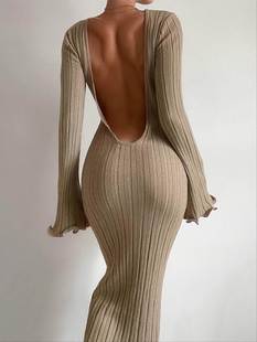 Sexy skirt long and with pit buttocks dress women for stripe