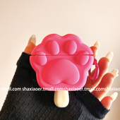 立体猫爪冰棍适用airpods4保护壳airpodspro3保护套新款 苹果耳机保护壳pro2耳机套女款 二三4代耳机壳少女网红