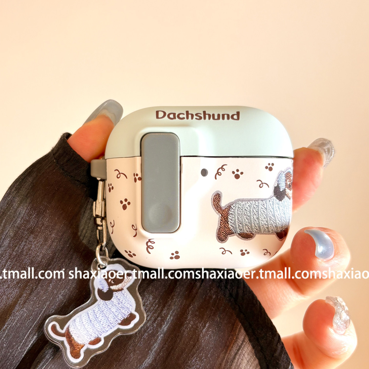 自动弹窗腊肠狗狗适用airpods4保护壳airpodspro3保护套新款苹果耳机保护壳pro2耳机套女款二三4代耳机壳卡通