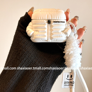 秋冬立体羽绒服适用airpods4保护壳airpodspro3保护套新款 二三4代耳机壳情侣潮 苹果耳机保护壳pro2耳机套女款