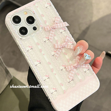 粉色碎花HelloKitty蝴蝶结适用苹果15手机壳iphone14promax女款15pro新款13防摔12硬壳11硅胶女生可爱卡通款