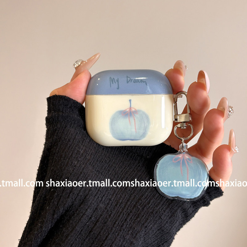 ins简约水果带挂饰小清新耳机壳