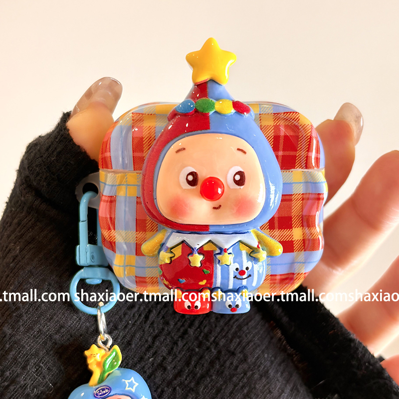 适用苹果耳机壳可爱卡通立体公仔