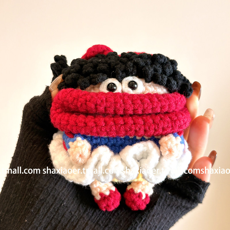 毛绒绒编织情侣适用airpodspro3保护套新款airpods4耳机套三代pro2苹果无线搞怪耳机保护壳女款毛绒套个性潮