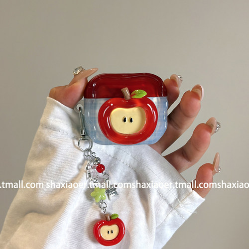 ins风水晶苹果梨耳机壳
