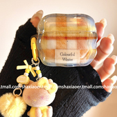 复古格子适用airpods4保护壳airpodspro3保护套新款 苹果耳机保护壳pro2耳机套女款 二三4代耳机壳高级感小众潮