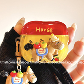 立体马年树脂适用airpods4保护壳airpodspro3保护套新款 苹果耳机保护壳pro2耳机套女款 二三4代耳机壳本命年潮