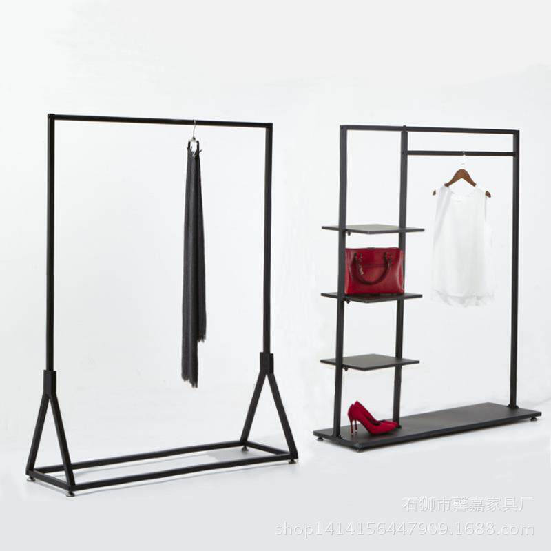 服装店展示架落地式女装挂衣架铁艺服装货架中岛架衣帽架定制