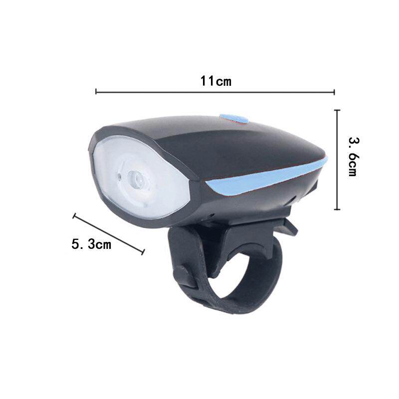 7588自行车喇叭前灯USB充电防水多功能山地车夜骑灯户外骑行装备