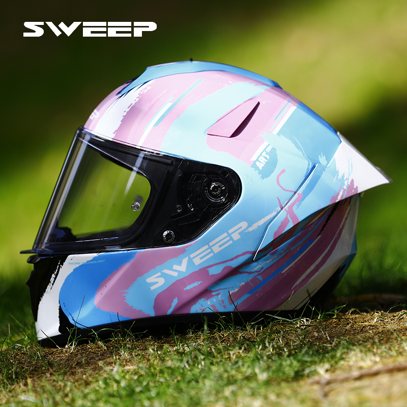 SWEEP摩托车头盔碳纤维大尾翼