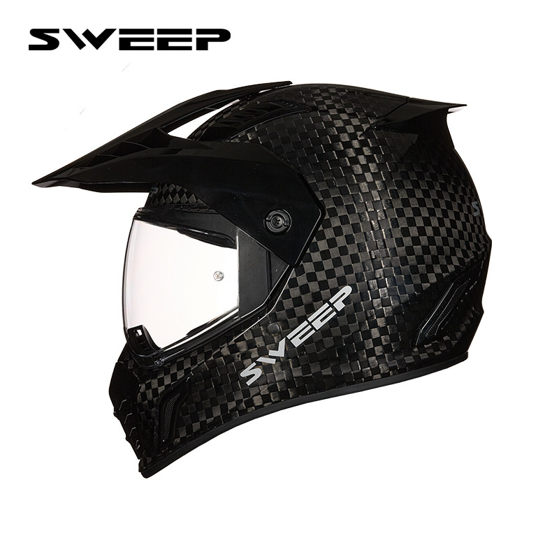 SWEEP拉力盔碳纤维越野盔机车头盔男女四季通用全盔摩托车头盔TS1,摩托车/装备/配件,摩托车头盔,淘宝优惠券,粉丝福利购,淘宝优惠卷