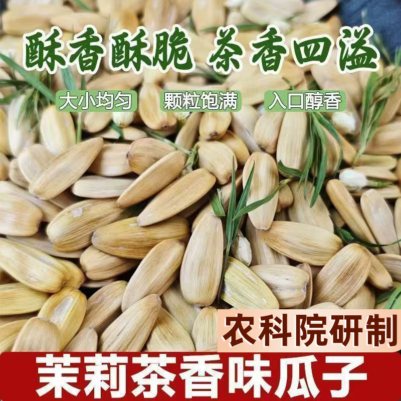竹韵茶香茉莉瓜子2025新货大颗粒花香味熟葵花籽追剧休闲零食炒货